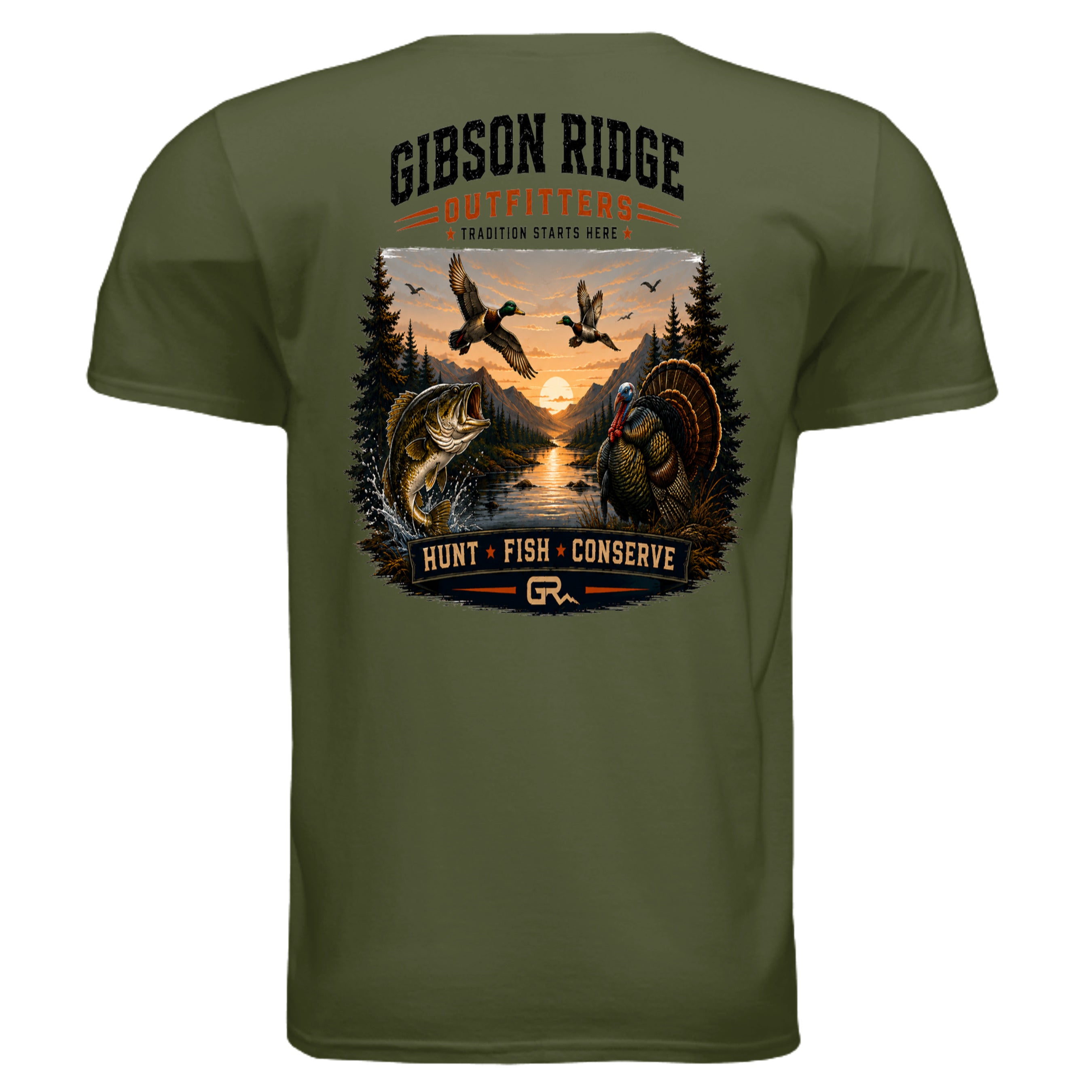 MILITARY GREEN - G640 - BACK