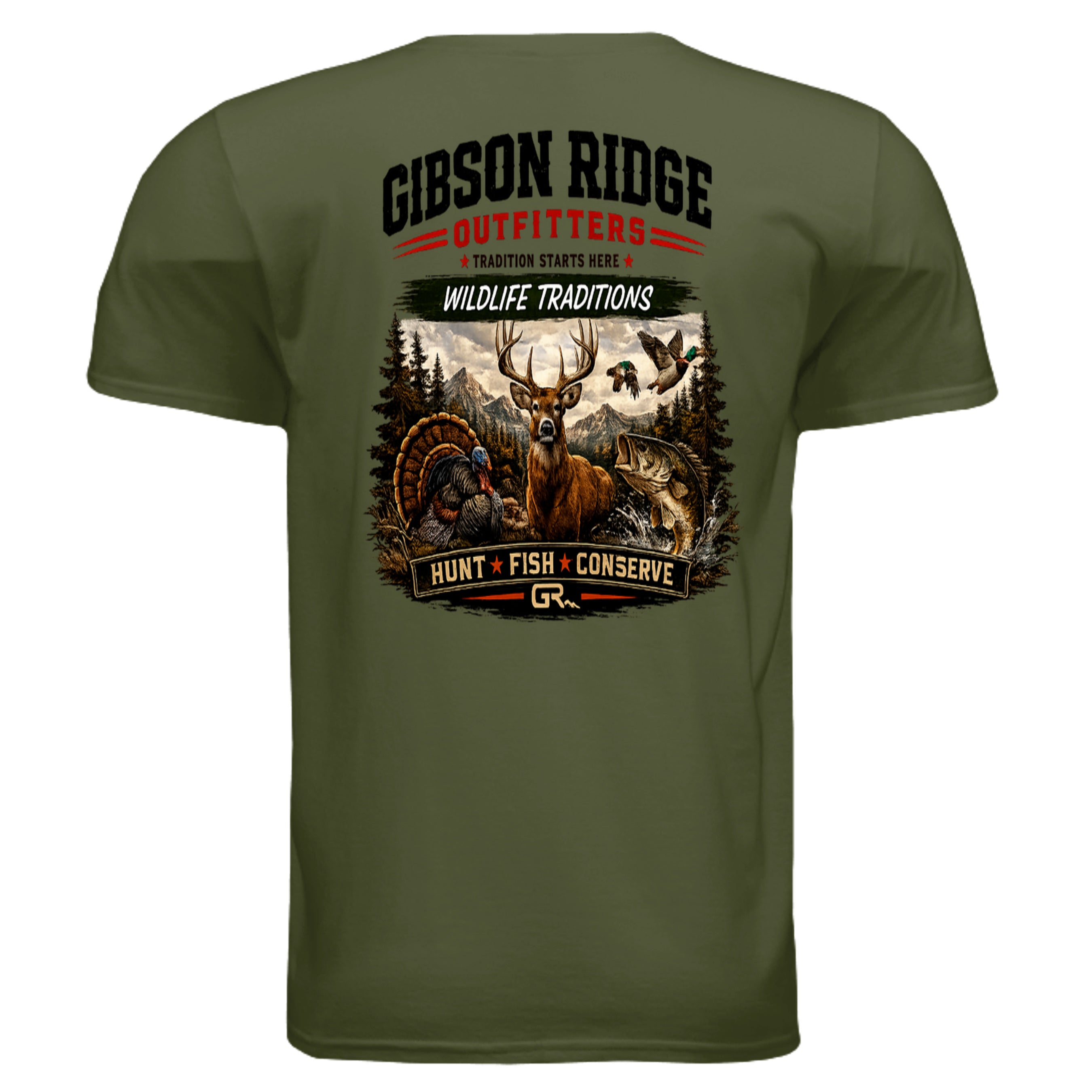 MILITARY GREEN - G640 - BACK