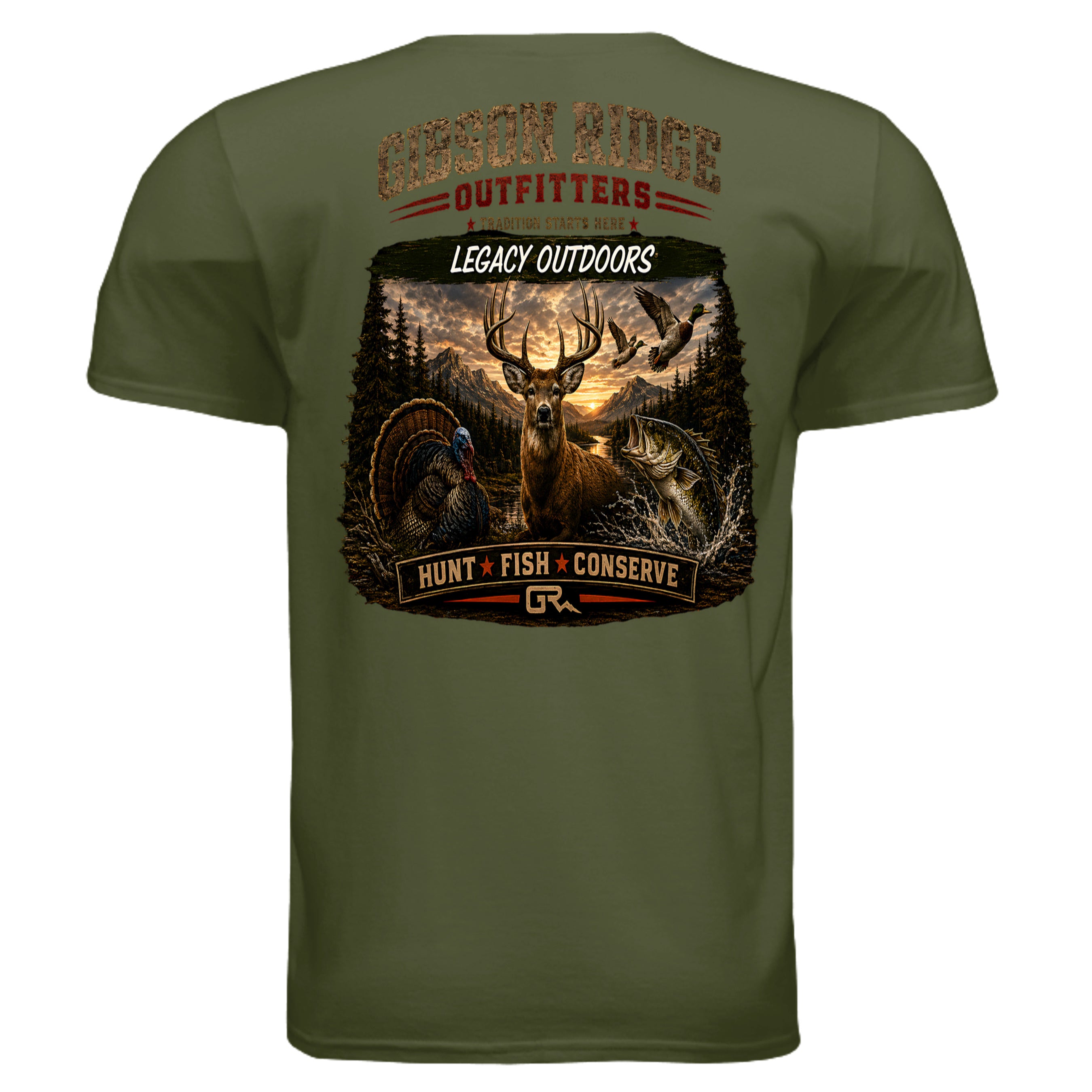 MILITARY GREEN - G640 - BACK