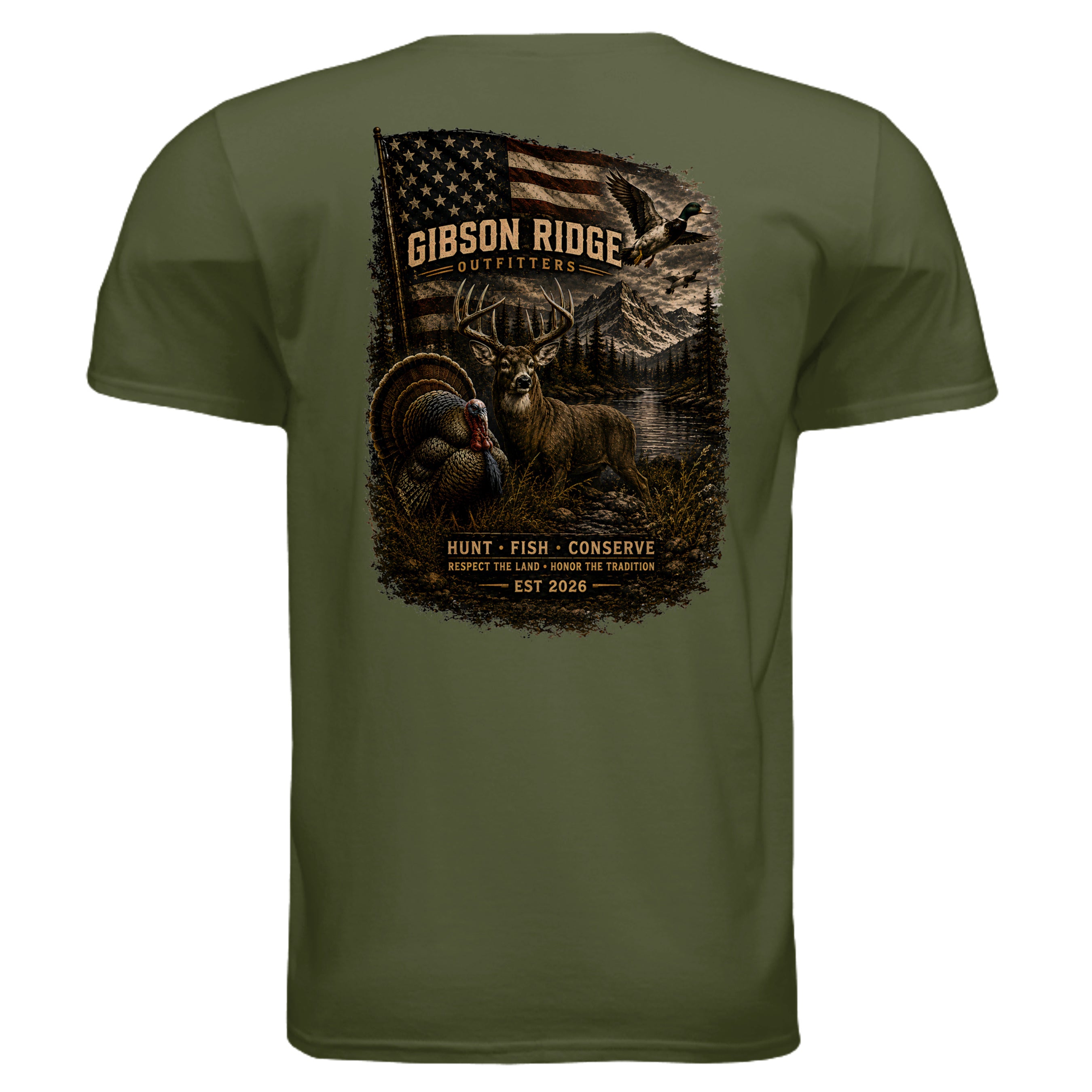 MILITARY GREEN - G640 - BACK