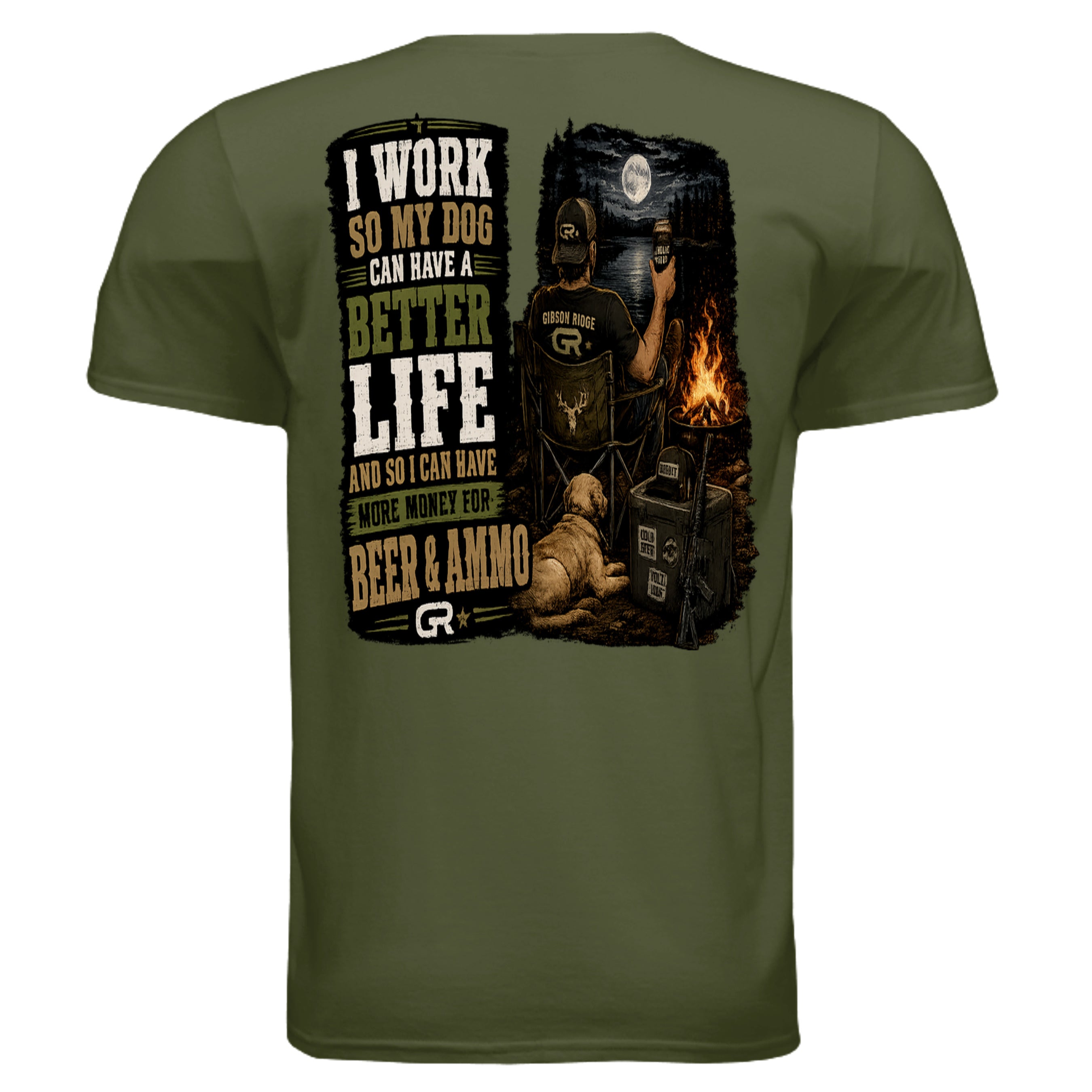MILITARY GREEN - G640 - BACK